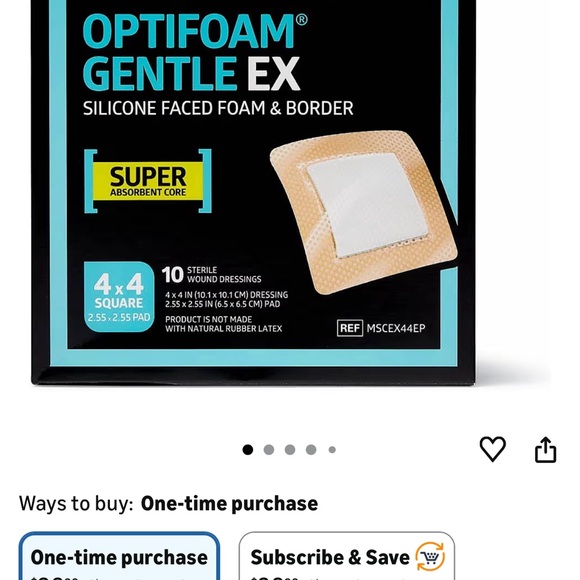 Optifoam Gentle EX 4x4 Silicone Faced Foam Dressing - Picture 4 of 4